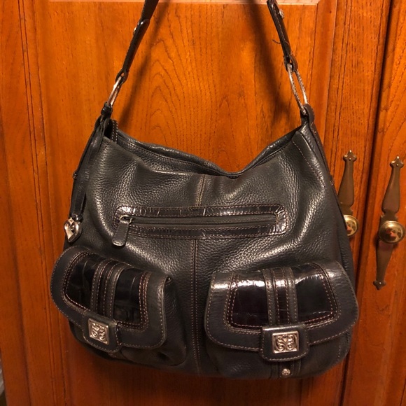 Brighton Handbags - Brighton black purse front pockets/wide strap